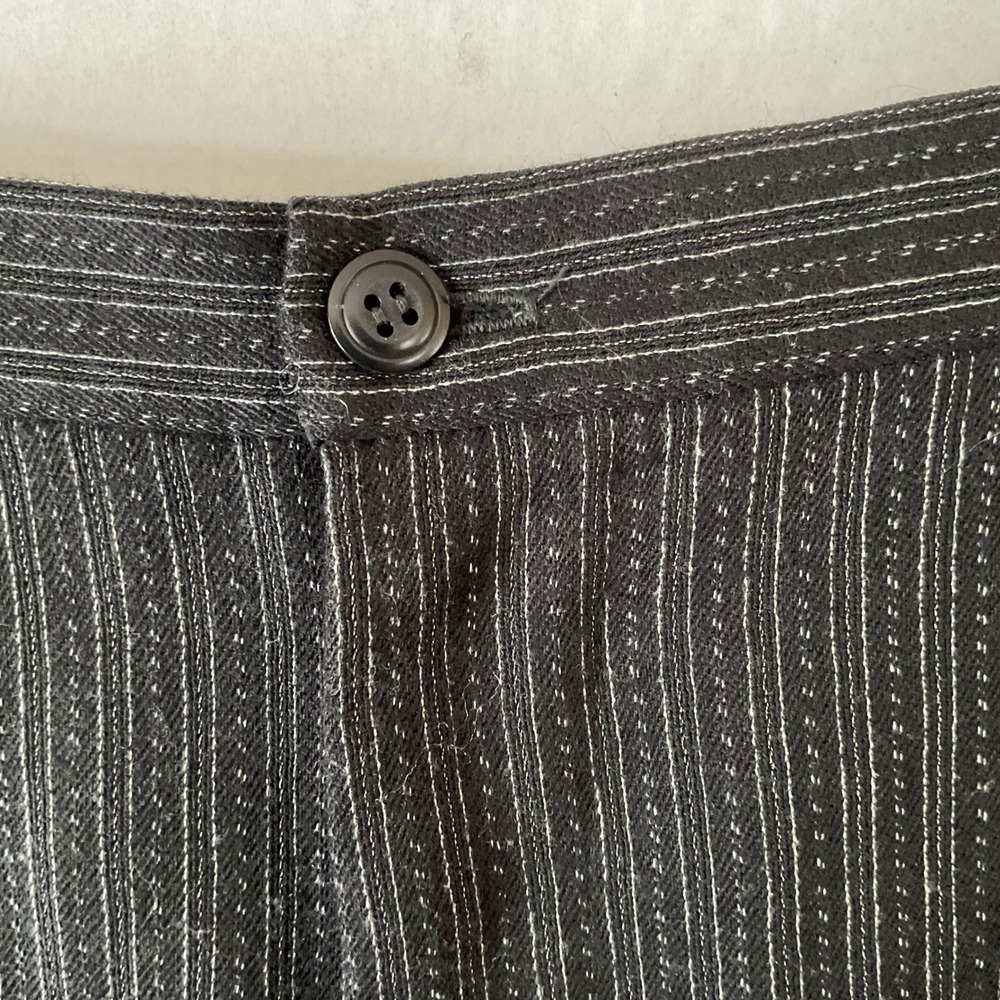 Ralph Lauren Country Womens 10 Wool Pinstripe Trousers black High Rise vintage - Picture 9 of 13